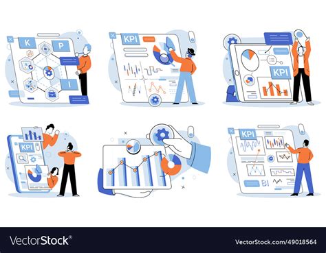 analysis tool graphic representations  vector image