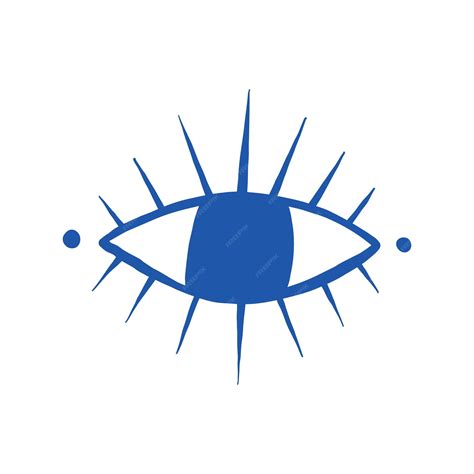 premium vector abstract blue eye symbol  radiating lines