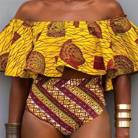 Outad Sexy Women S Swimsuit With High Waist Off Shoulder Bikini Africa