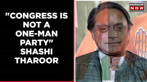 Row Over Congress President Election Shashi Tharoor Says Congress Is