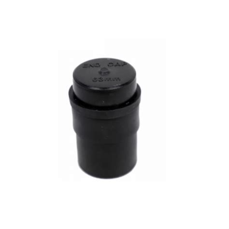 Black 20 Mm C Type HDPE End Cap For Plumbing Pipe Head Type Round At