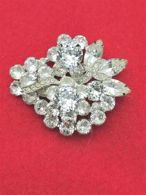 Vintage Stunning Eisenberg Ice Brooch S Clea Gem