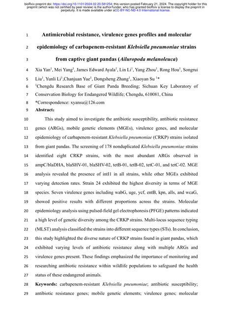 Pdf Antimicrobial Resistance Virulence Genes Profiles And Molecular