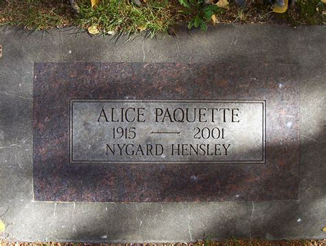 Alice Fry Paquette 1915 2001 Memorial Find A Grave