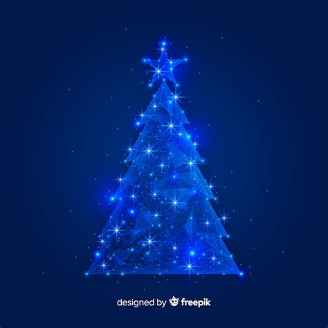 Concepto abstracto del árbol de navidad Vector Gratis