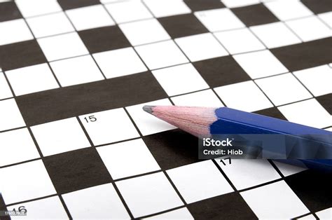 Crossword Puzzle With Pencil Stock Photo Download Image Now Black