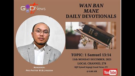 Wan Ban Mane Daily Devotionals Ii Ka Dohnud Ka Jong U Kum Ka Jong U