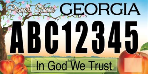 Vote for Design of New Georgia License Plates | Cumming, GA Patch