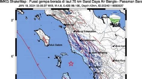 Informasi Gempa Pasaman Barat Diguncang Gempa Magnitudo 4 8 Terasa