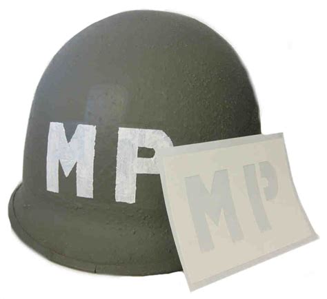 WW2 United States Military Police - MP - Helmet Stencil Standard