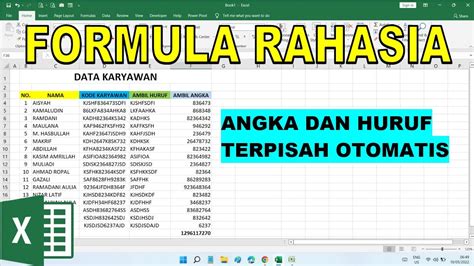 Cara Cepat Mengambil Angka Dan Huruf Di Microsoft Excel Cara