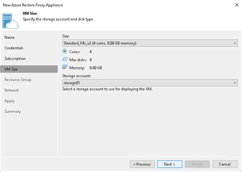 Step Select Vm Size User Guide For Vmware Vsphere