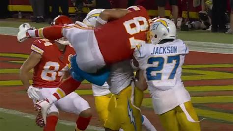 Derwin James WWE BODY SLAM On Travis Kelce YouTube