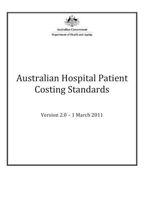 Pdf Australian Hospital Patient Costing Standards · The Australian