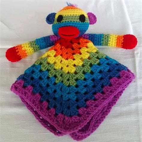 Adorable Sock Monkey Security Blanket