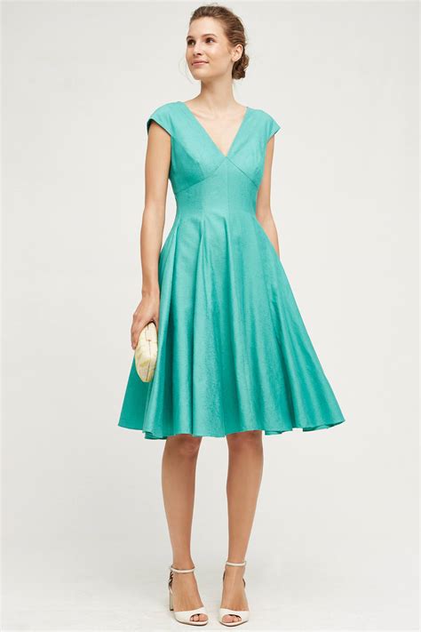 Blue Green Paimpont Silk Dress Everything Turquoise