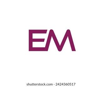 Em Logo Design Vector Template Stock Vector (Royalty Free) 2424360517 ...