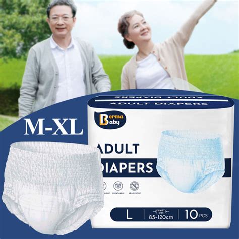 10pcs Bag Adult Diaper Pull Ups Pants Disposable Diapers Care Adult