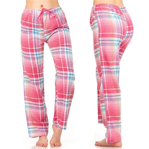 Daresay Womens Flannel Pajama Pants Ladies Soft And Stretchy Plaid Paj