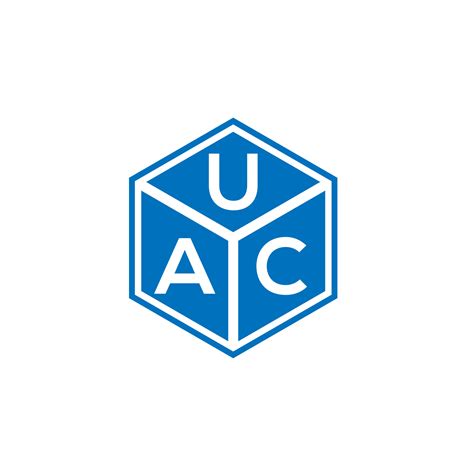 Dise O De Logotipo De Letra Uac Sobre Fondo Negro Concepto De Logotipo