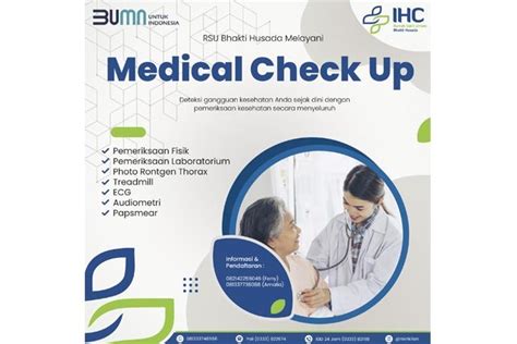 Pantau Kondisi Kesehatan Sejak Dini Dengan Medical Check Up Rsu Bhakti