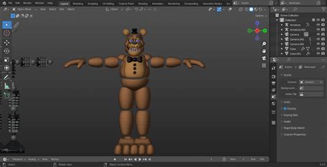 Fnafblender Freddy Fazbear V2 Wip By Blenderraccoon On Deviantart