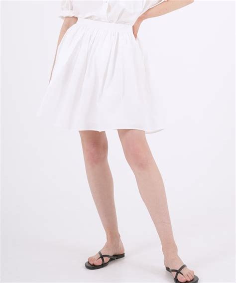 MUSINSA公式 ABON Cotton Pleated Mini Skirt Ivory