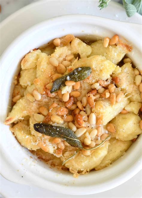 Gnocchi La Parisienne Parisian Gnocchi With Pine Nuts Sage Brown