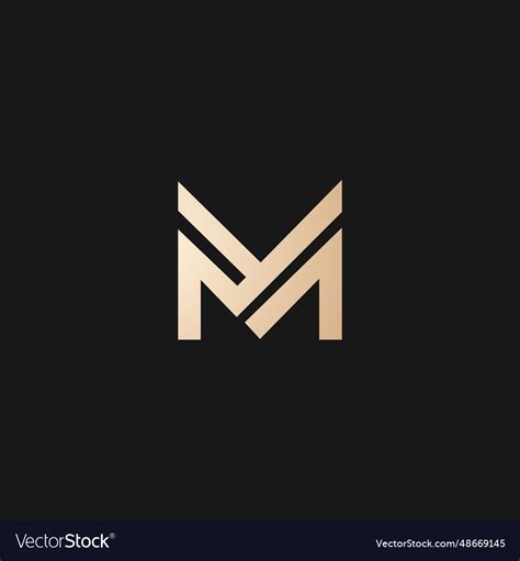 M logo design template Royalty Free Vector Image