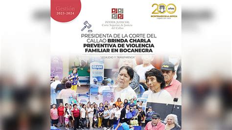 Presidenta De La Corte Del Callao Brinda Charla Preventiva De Violencia