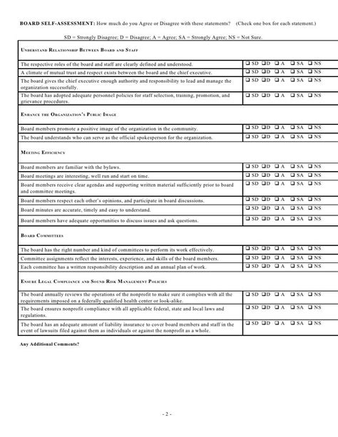 10 Board Self Assessment