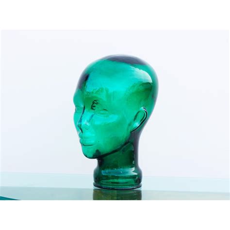 Green Vintage Decorative Mannequin Glass Head Sculpture 1970s Germany Chairish