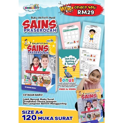 Buku Aktiviti Awal Sains Prasekolah Shopee Malaysia