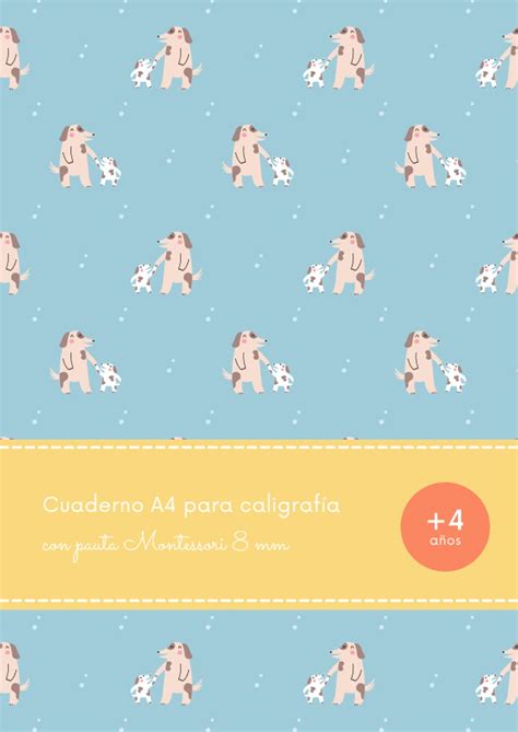 Buy Cuaderno A Para Caligraf A Con Pauta Montessori Mm Libreta Pauta