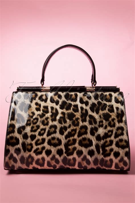 60s Classy Chic Natural Leopard Bag