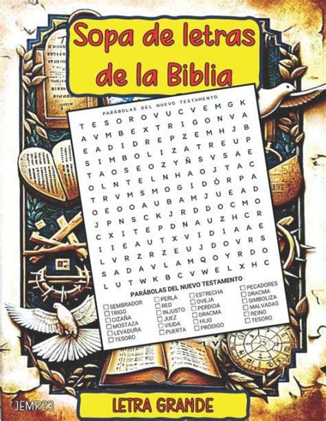 Sopa De Letras De La Biblia Letra Grande Explorando La Sabidur A Y