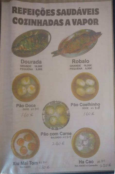 Menu em Dragão Dourado restaurante Setúbal