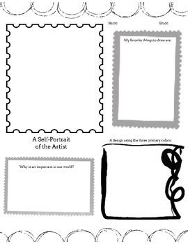 Getting To Know You Sheets Set Of 4 For Art Class All About Me