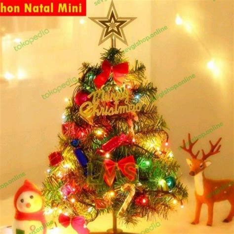 Jual Pohon Natal Mini Lengkap Dengan Hiasan Pohon Natal Full Ornamen