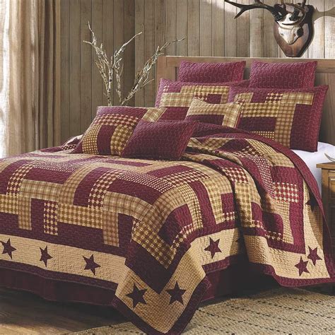 Amazon Virah Bella 3 Piece King Cabin Quilt Bedding Set