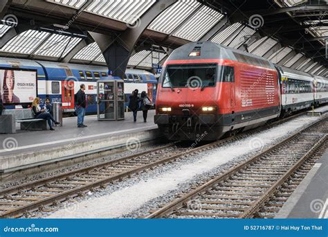 High Speed Train at Zurich HB Train Station Editorial Photography ...