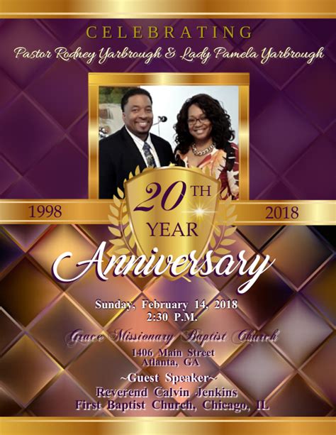 Pastor Anniversary Program Template