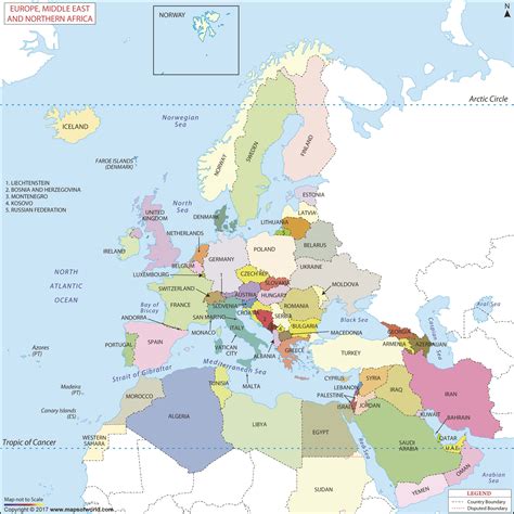 Map Of Europe And North Africa Map