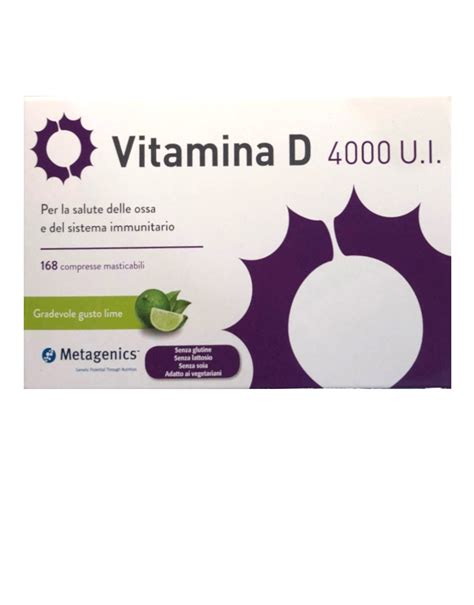 Vitamina D 4000 U I Di METAGENICS 168 Compresse Masticabili