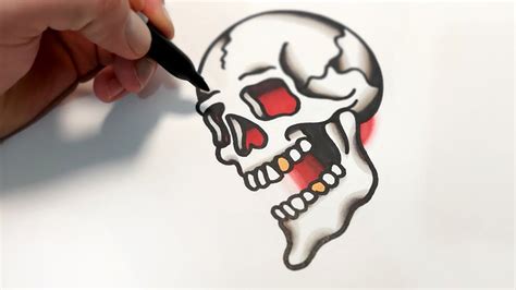 Simple Skull Tattoo Drawing