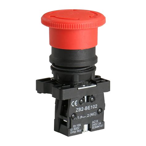 Baomain Zb Be C Interruptor Pulsador De N De Mm Nc N C Rojo