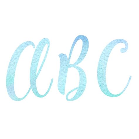 Blue Watercolor Alphabet Clipart Blue Alphabet Clip Art - Etsy