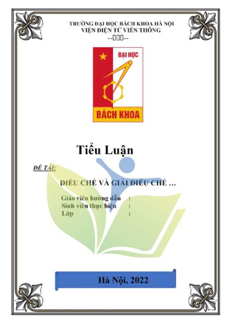 100 mẫu bìa tiểu luận file word đẹp nhất 2024 cập nhật liên tục