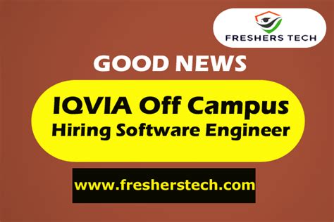 Iqvia Off Campus Jobs Hiring Software Engineer Application