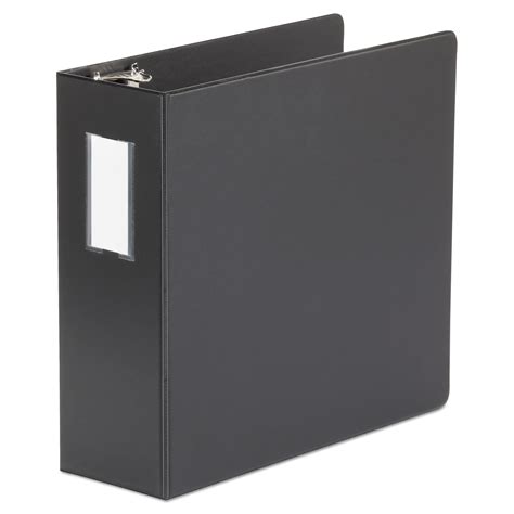 Universal Deluxe 3 D-Ring Binder with Label Holder, 4" Capacity, 12 ...